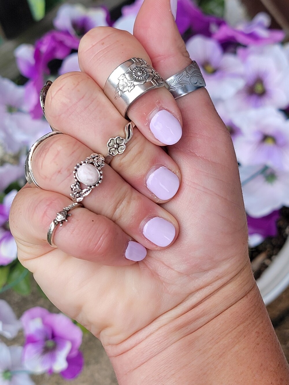 Size 5 Flower Spoon Ring